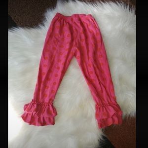 Girl’s boutique ruffle polka dot pants 3T EUC